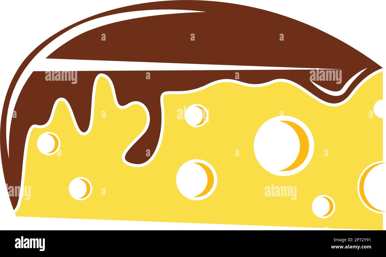 Cheese icon logo design illustration Stock Vector