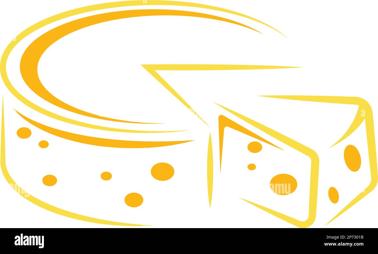 Cheese icon logo design illustration Stock Vector