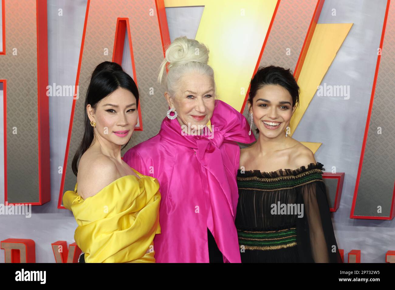 Lucy Liu, Helen Mirren and Rachel Zegler, Shazam! Fury of the Gods UK