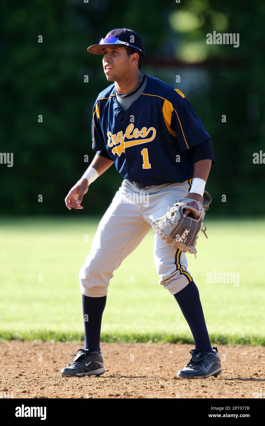 May 10,2010: Shortstop Chris Cito Culver (1) of the Irondequoit Eagles  gets ready for a play in a game vs. the Canandaigua Braves during a Monroe  County regular season game at Evans