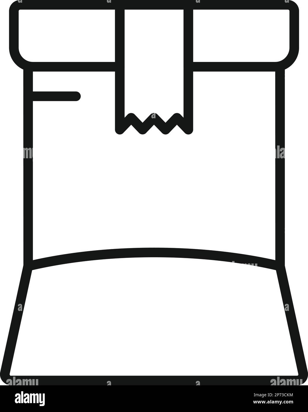 Paper food icon outline vector. Snack package. Cardboard dinner Stock ...