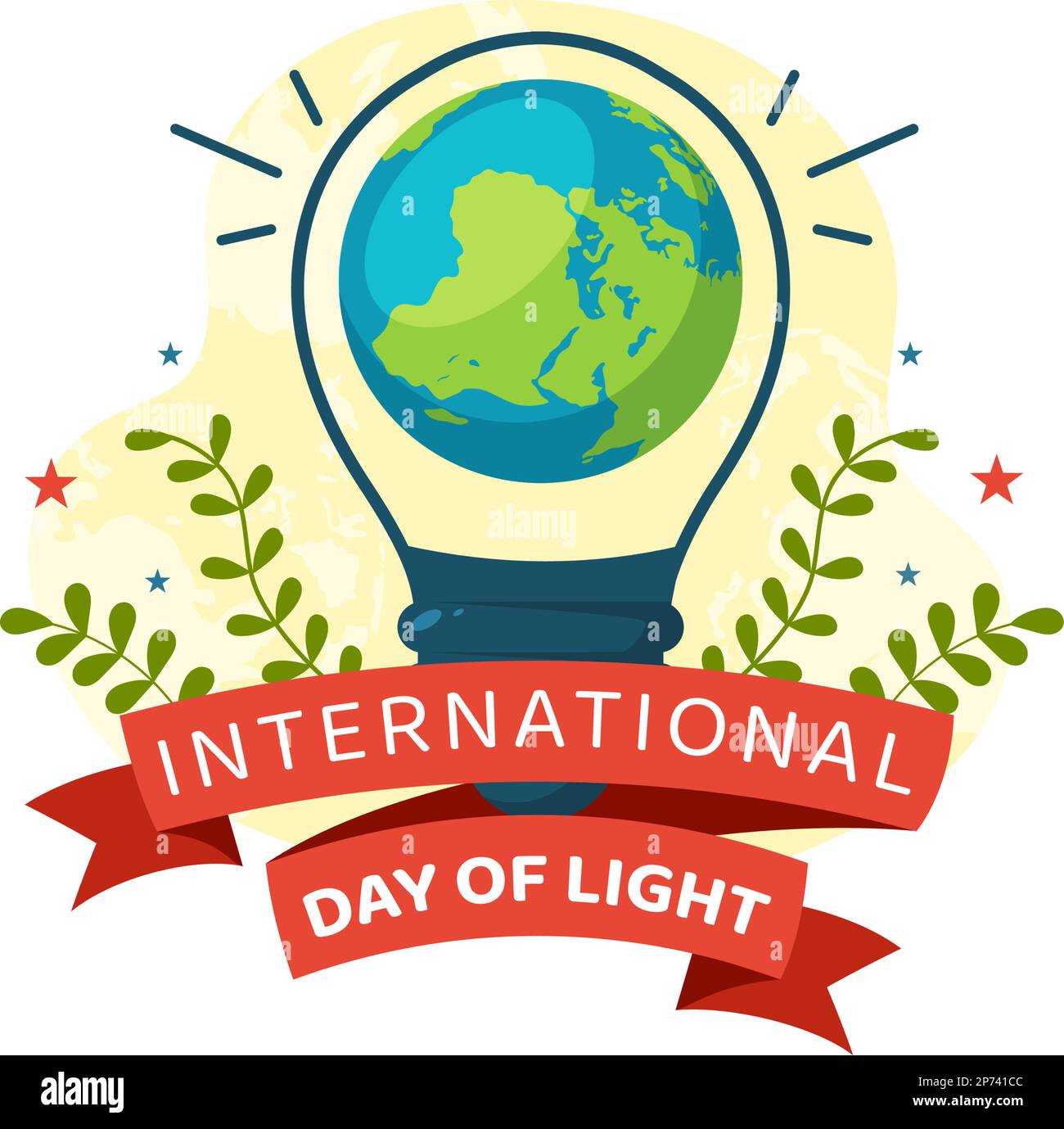 International Day of Light on May Illustration to the Importance Use of in Flat Cartoon Hand Drawn for Banner or Landing Page Templates Stock Vector Image & Art - Alamy