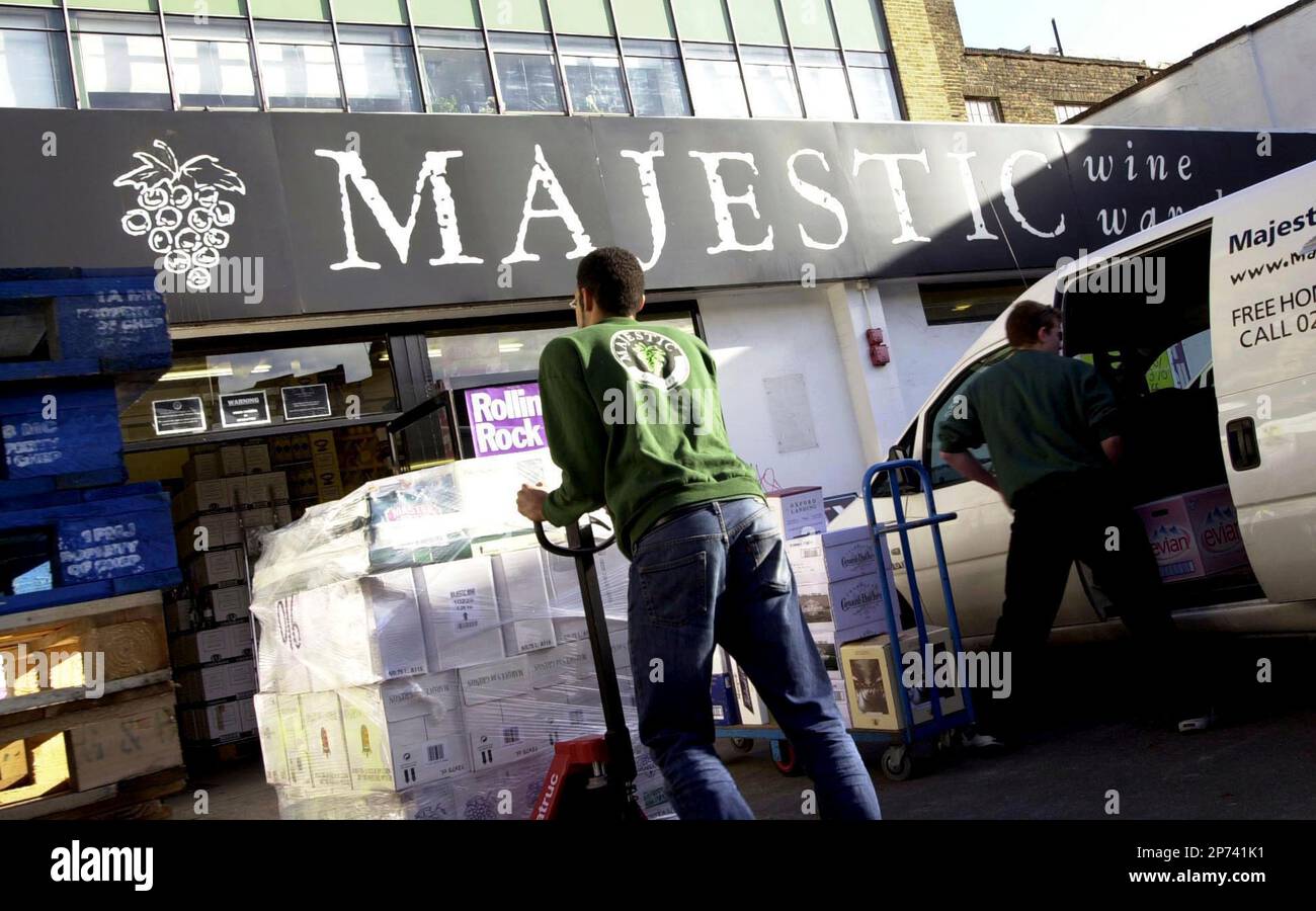 Employees unloading a delivery at a Majestic wine warehouse. (Newscast