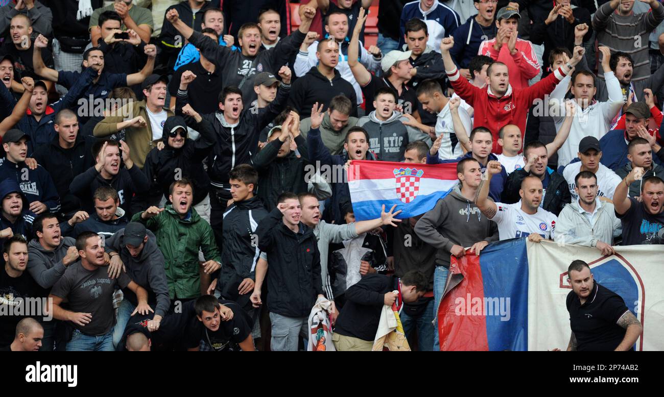 Hajduk Split fans ..UEFA Europa League Qualifying..Stoke City v