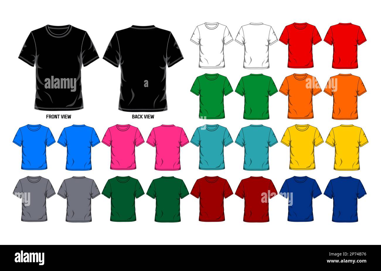 Colorful shirts. Vector illustration Stock Vector
