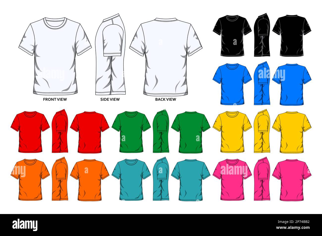 Set of t shirts. Vector illustration Stock Vector