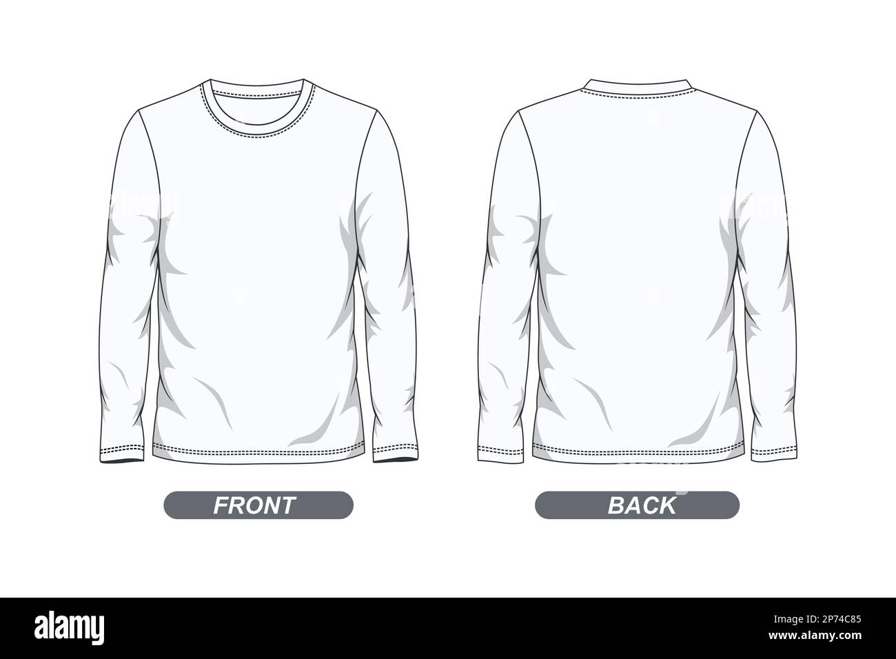 Abstract Shapes Long Sleeves Shirt Design Template