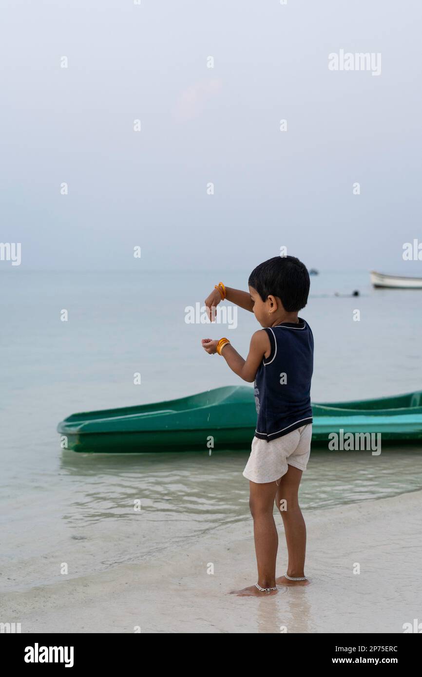 Lakshadweep is a union territory of India. It is an archipelago of 36 islands in the Arabian sea,  the Union Territory was formed in 1956, 02 January Stock Photo