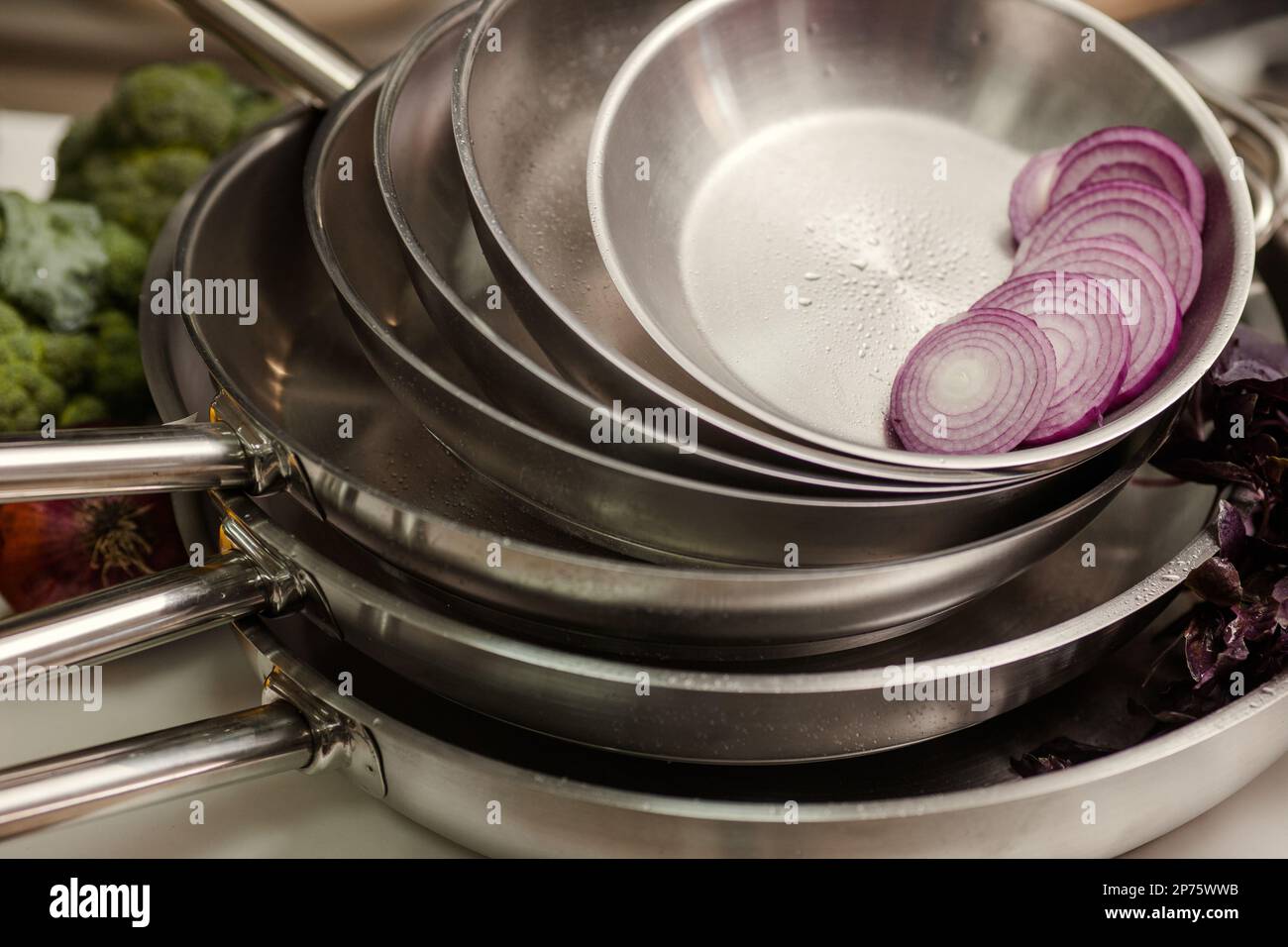 professional kitchen utensils cooking food Stock Photo Alamy