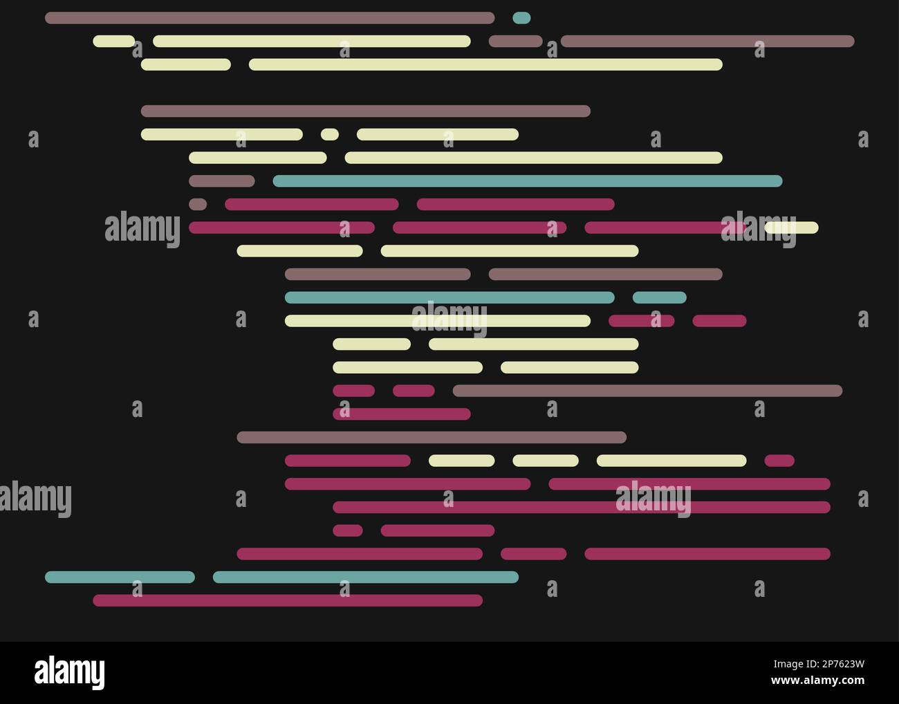 Coding Effects Drawn Cartoon coding simulated lines vector illustration Stock Vector Image ...