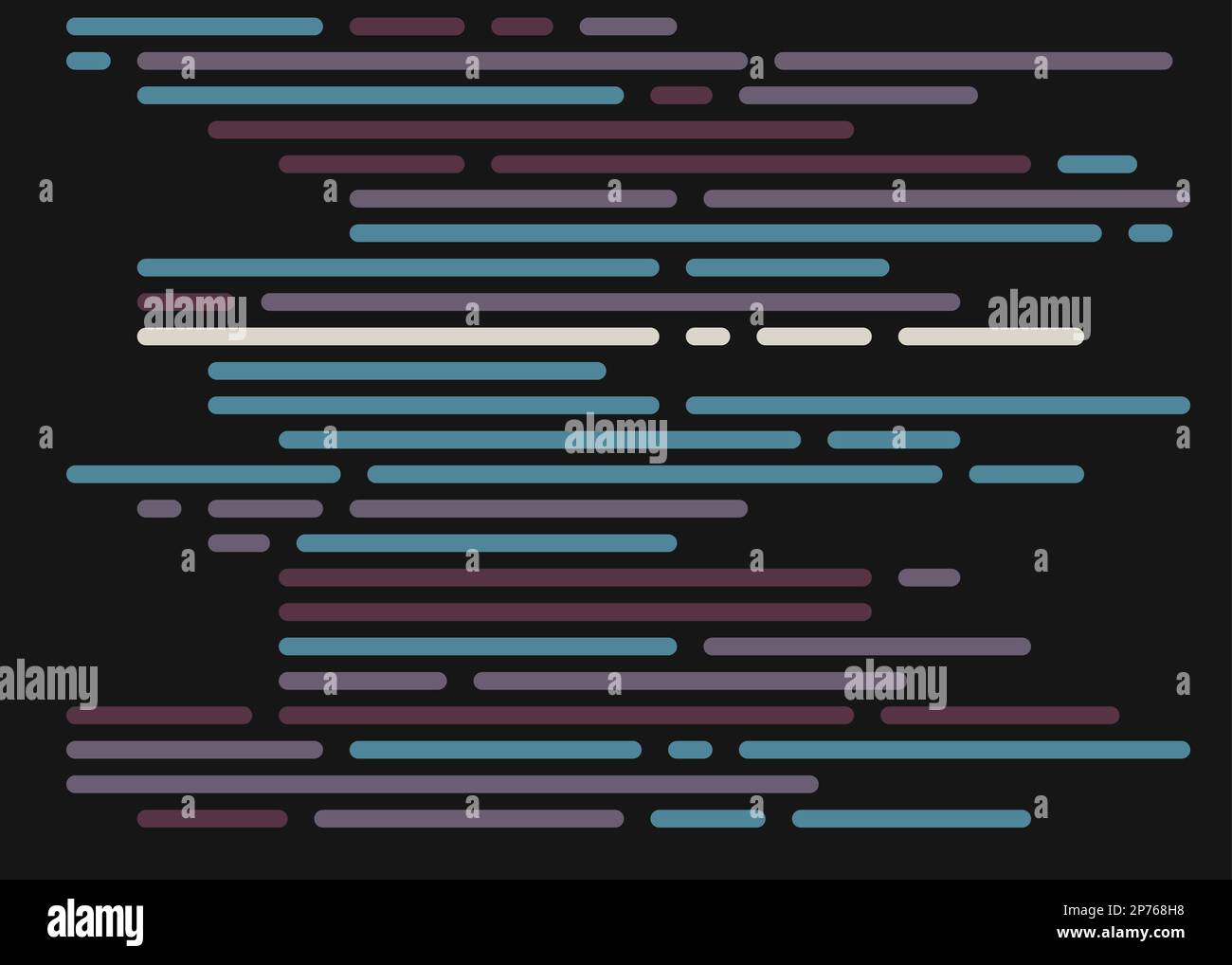 Cartoon coding simulated lines vector illustration Stock Vector Image ...