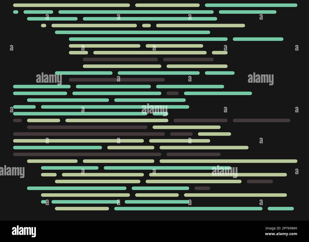 Cartoon coding simulated lines vector illustration Stock Vector