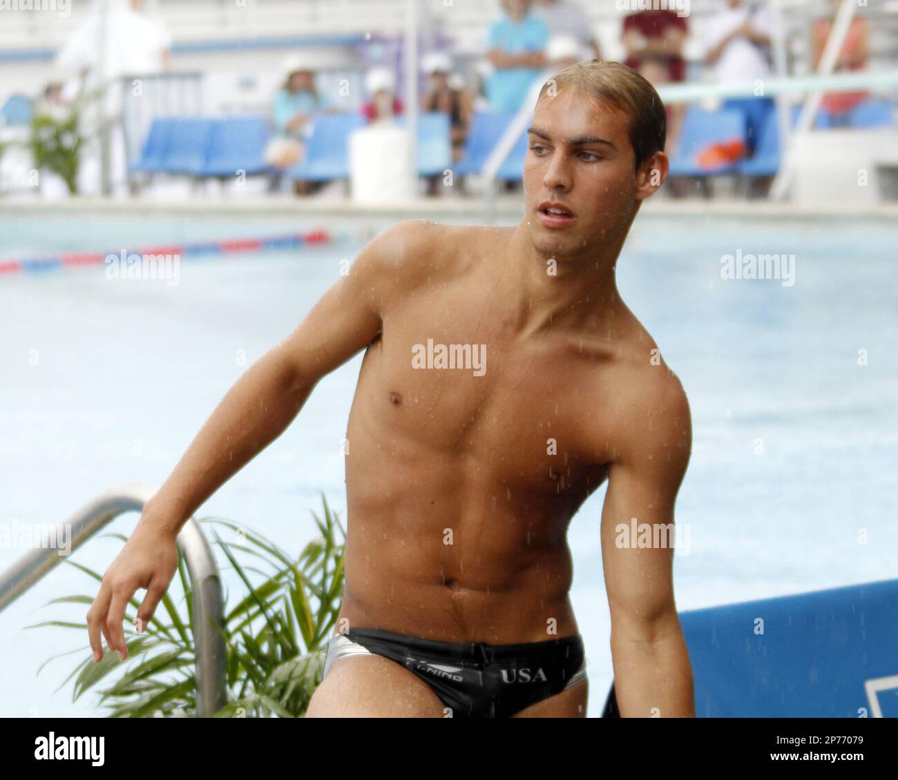 Kristian Ipsen, of the USA, after a dive at the AT&T USA Diving Grand Prix  2011,