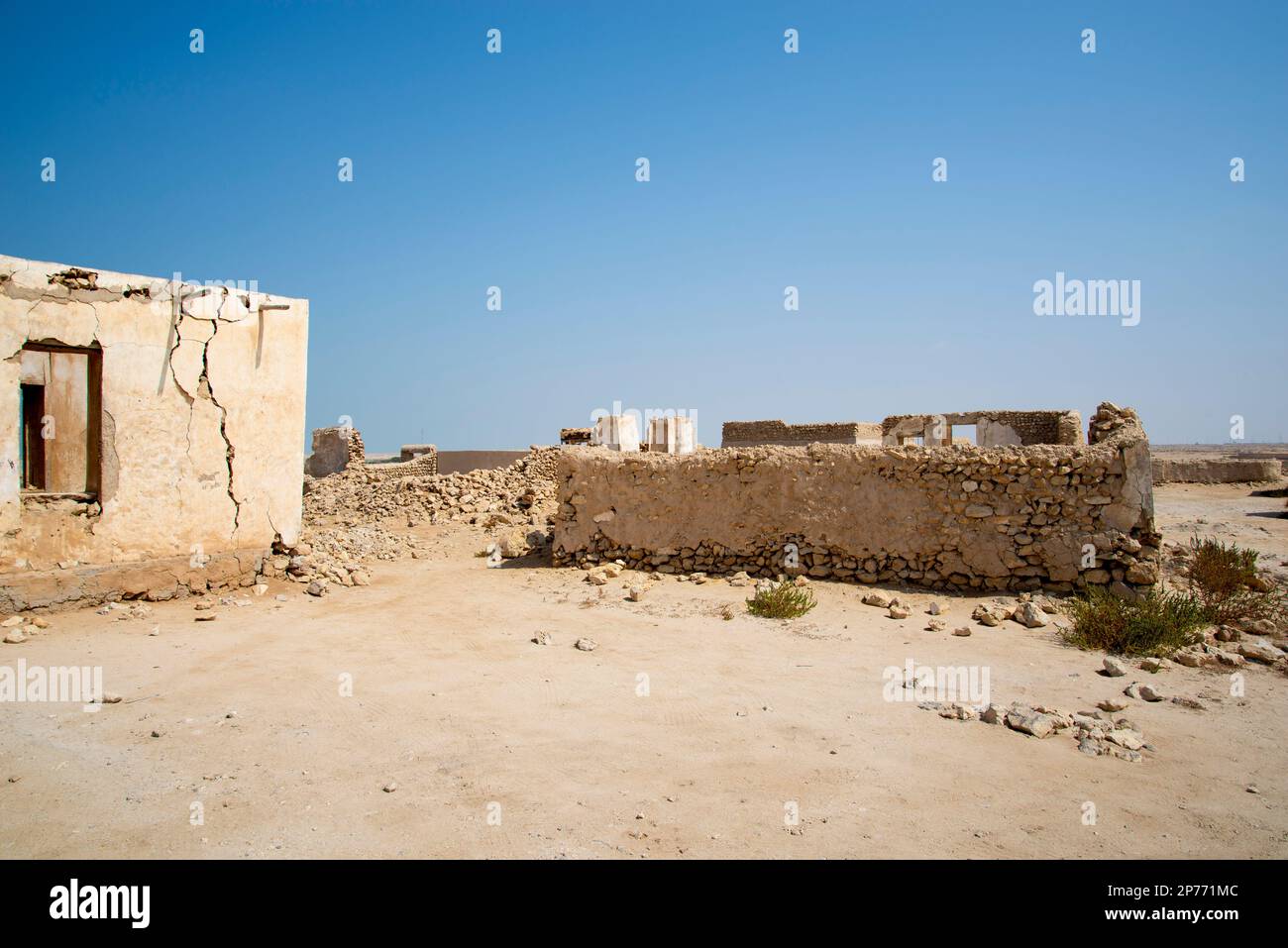 Al Jumail Abandoned Pearling and Fishing Village - Qatar Stock Photo