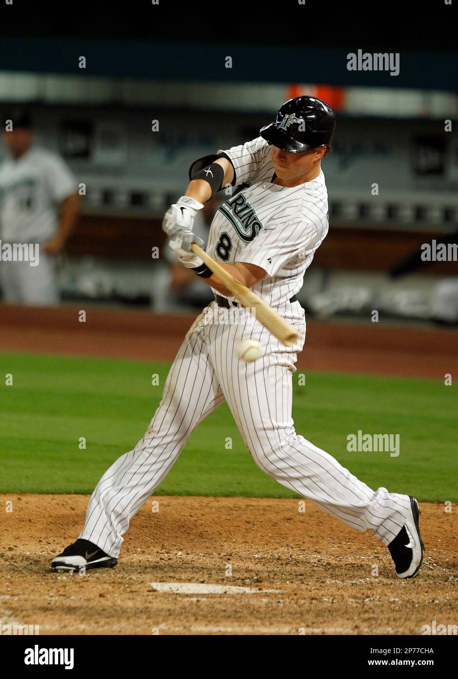 Miami Marlins Chris Coghlan during a game against the New York Yankees in  Miami,Florida on April 1,2012 at Marlins Park.(AP Photo/Tom DiPace Stock  Photo - Alamy