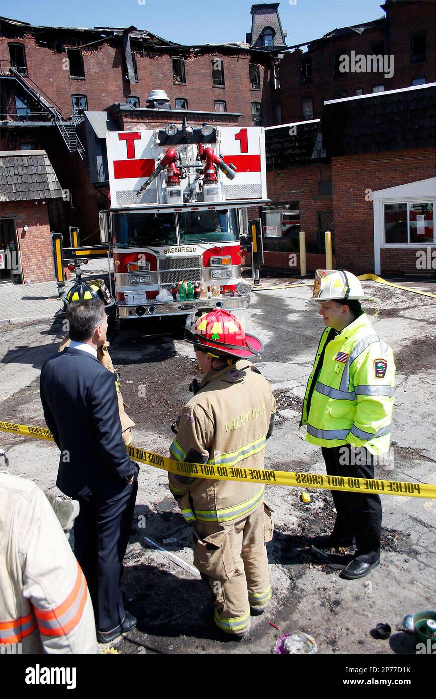 In this Monday, April 18, 2011 photo. Gov. Peter Shumlin speaks with