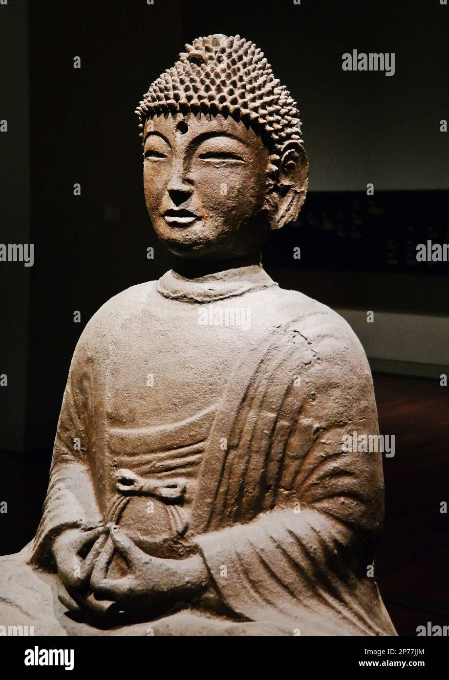 Seoul, South Korea May 2022 Buddha statue in National Museum of