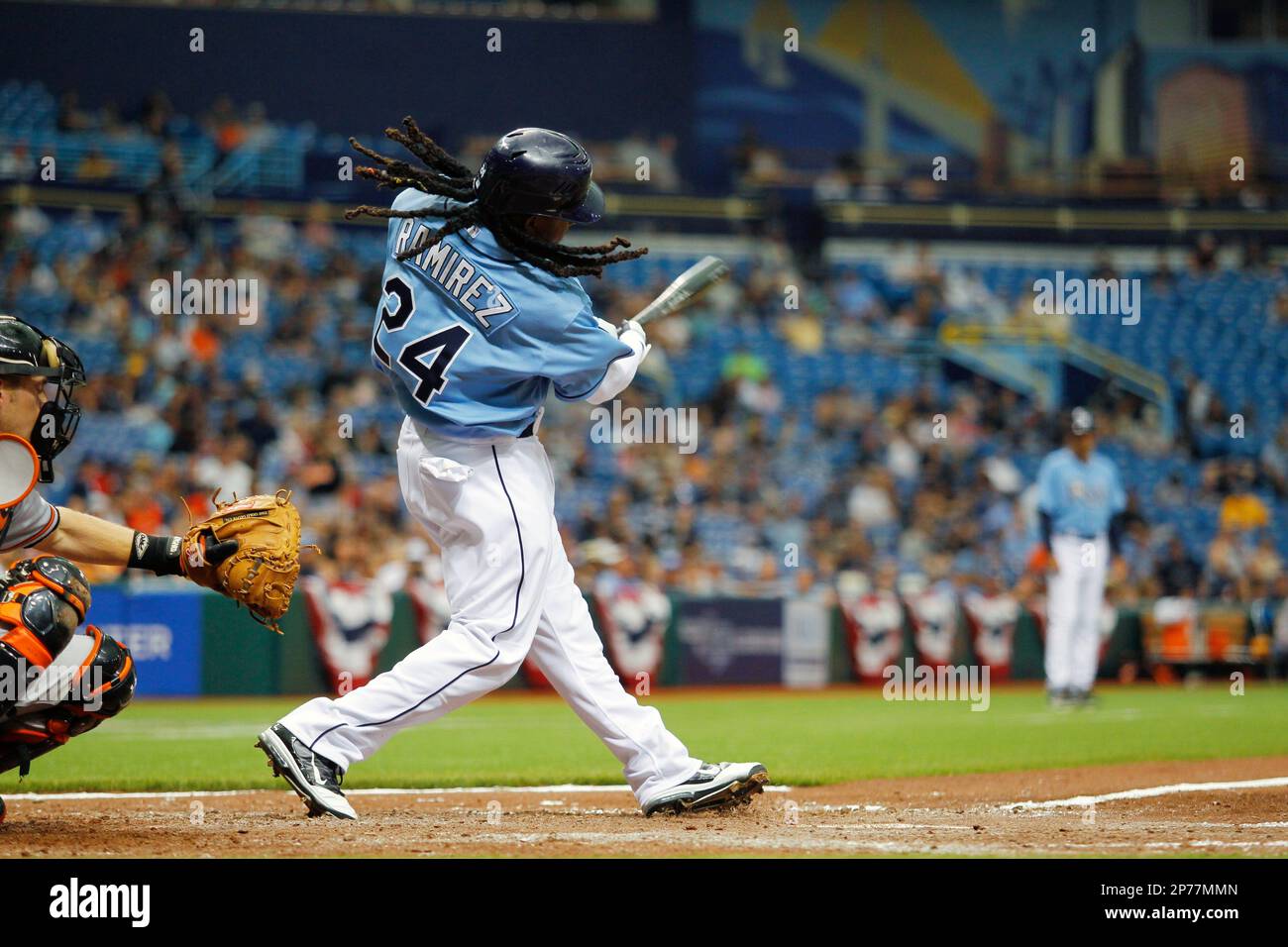 Tampa Bay Rays Manny Ramirez plays in a game against the Baltimore