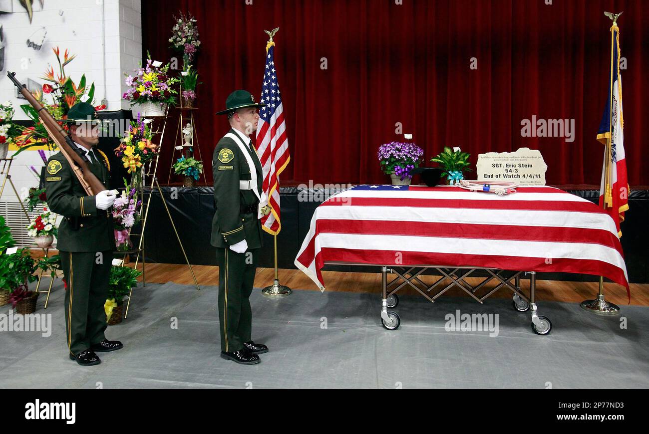 The Honor Guard from the Linn County, Iowa Sheriff's Department posts