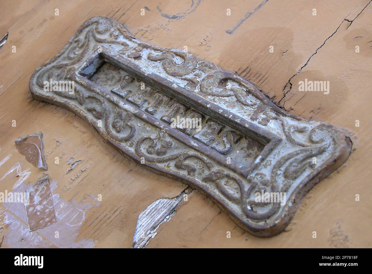 Antique letter slot Stock Photo Alamy