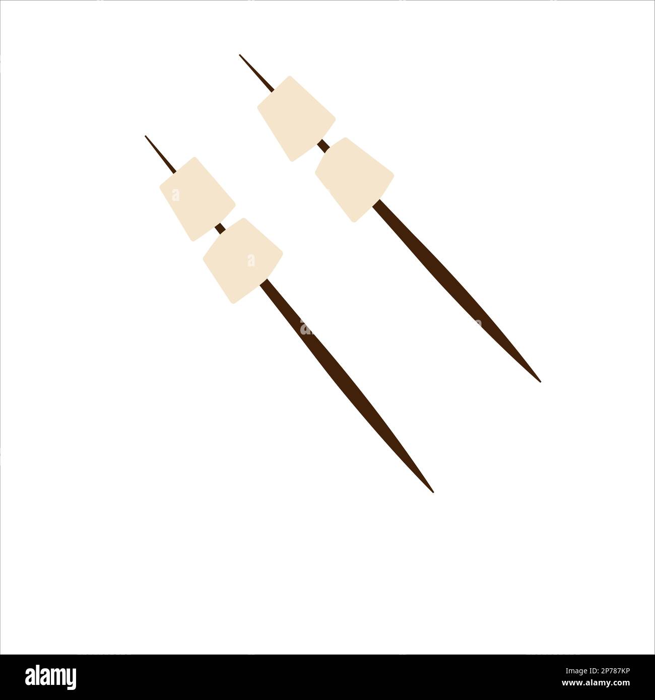 marshmallow on a sweker icons on white background Stock Vector