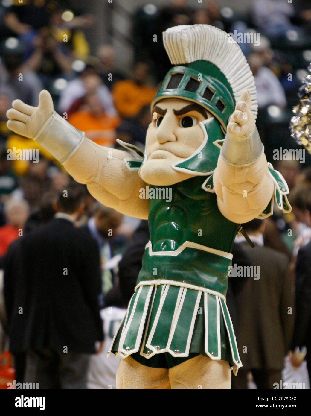 March 14, 2011: Michigan State Spartans mascot Sparty during the Big