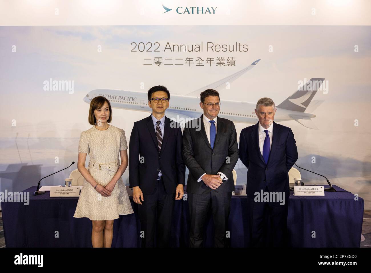 Lavinia Lau Chief Customer And Commercial Officer Of Cathay Pacific Airways From Left Ronald 