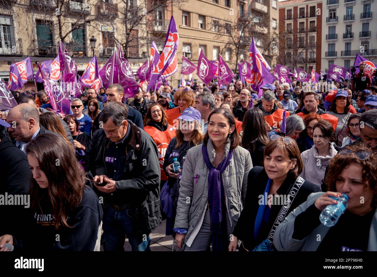 Point Reyes Protest The Minister of Industry, Trade and Tourism, Reyes Maroto, attends a ...