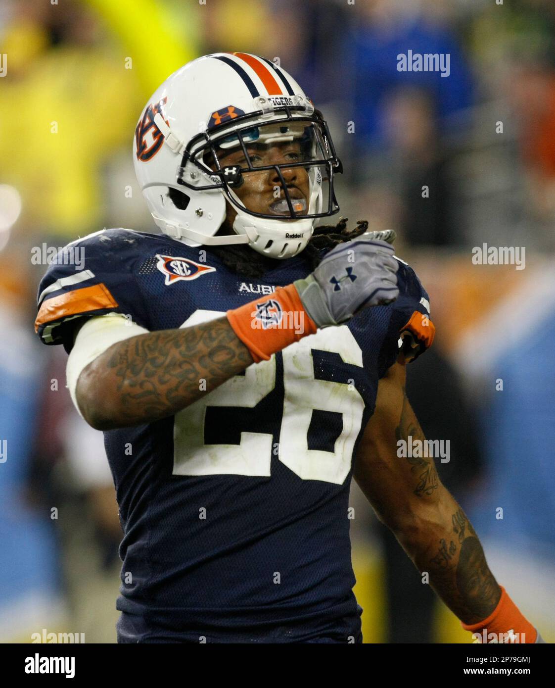 Auburn Tigers safety Mike McNeil against the Oregon Ducks in the first  quarter during the BCS National Championship NCAA football game on Monday,  Jan. 10, 2011, in Glendale. (Rick Scuteri/AP Images Stock
