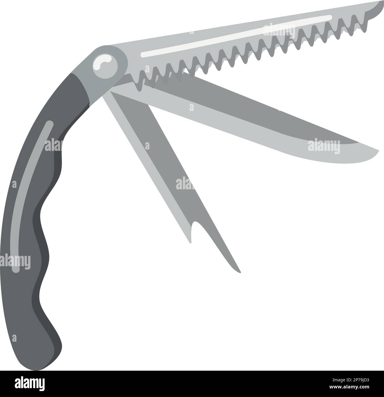 Hunter knife multitool icon cartoon vector. Hunt equipment. Hunting