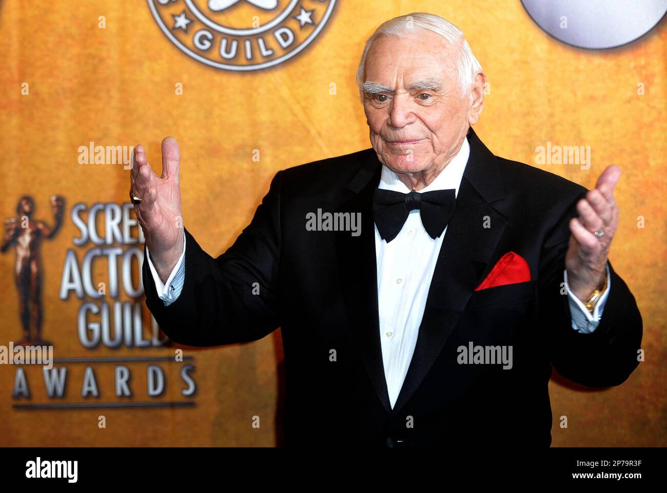 94yearold US actor Ernest celebrates winning the Life