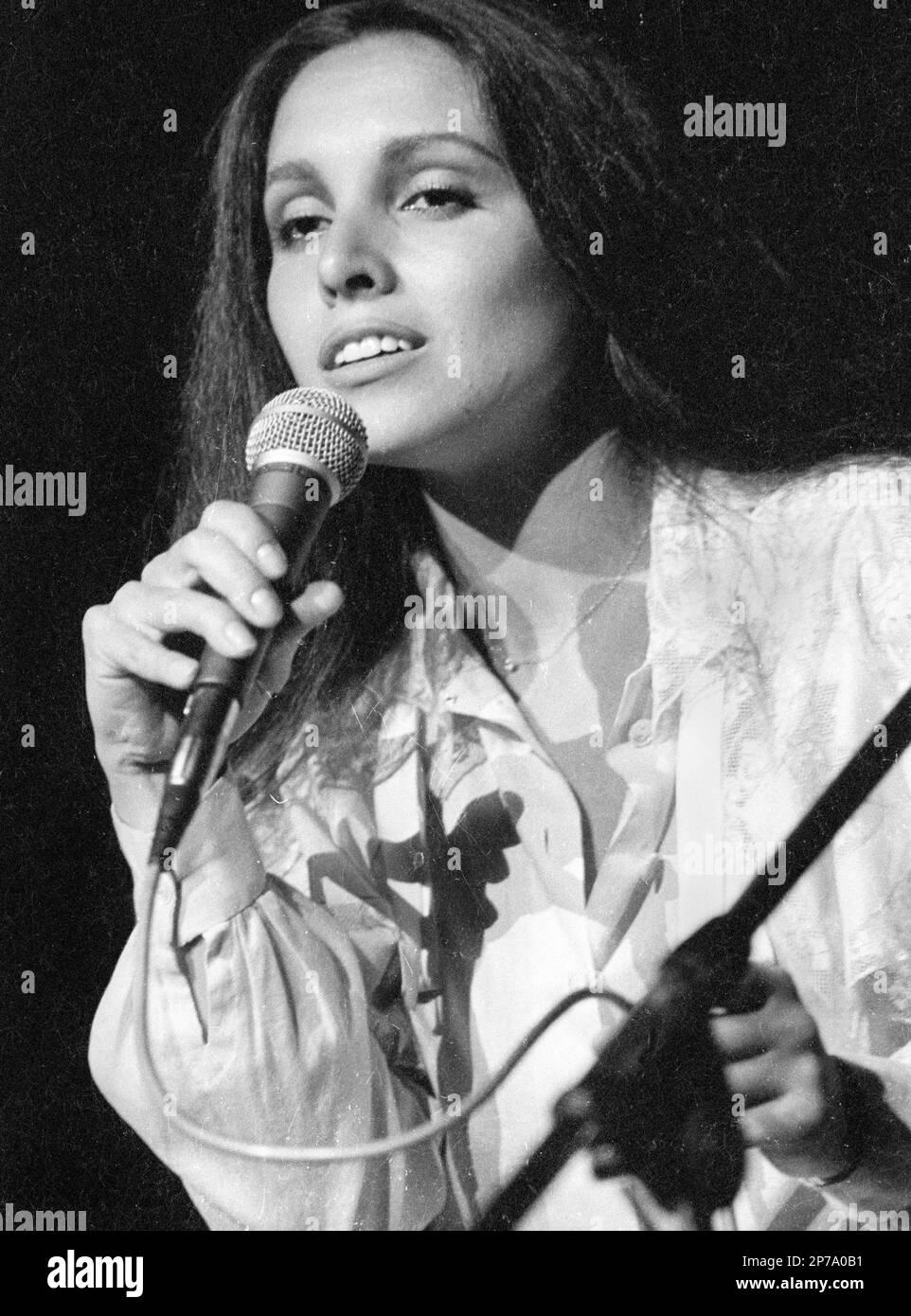 Spanish singer Ana Belen performs at the Karl Marx Theater in