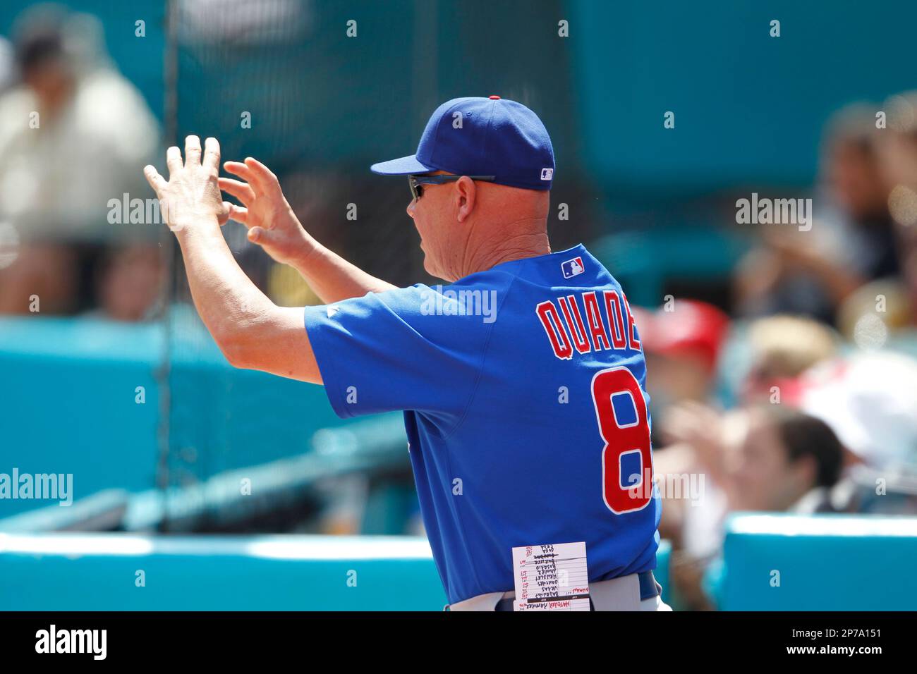 Chicago Cubs Mike Quade in a game against the Florida Marlins at Sunlife  Stadium in Miami, FL.September 19,2010(AP Photo/Tom DiPace Stock Photo -  Alamy