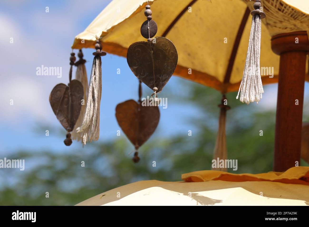 India traditional decorated umbrella Stock Photo Alamy