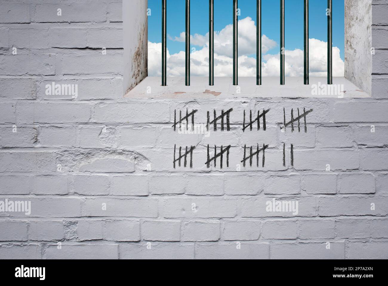 Counting days in prison stock photo alamy