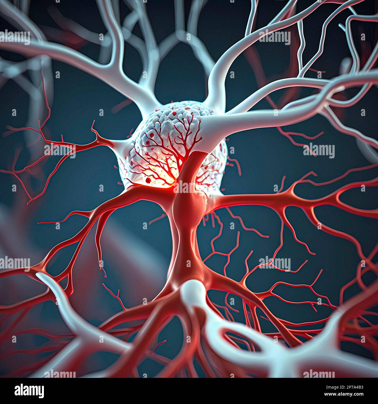 Nerve Cells Nerve Disease Nerve Network Cancer Cells AI Generated
