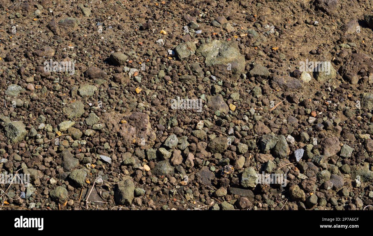 Dark Colored Gravel Textured Background Stock Photo