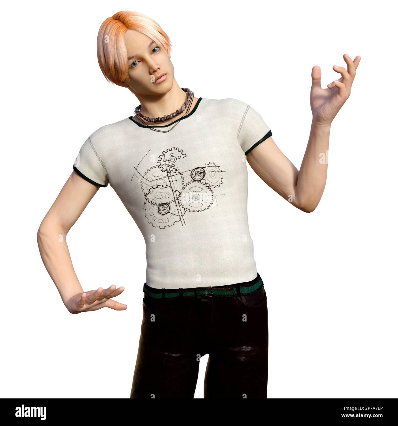 Boy Rendering 3D rendering of a teenager boy isolated on white background Stock Photo ...