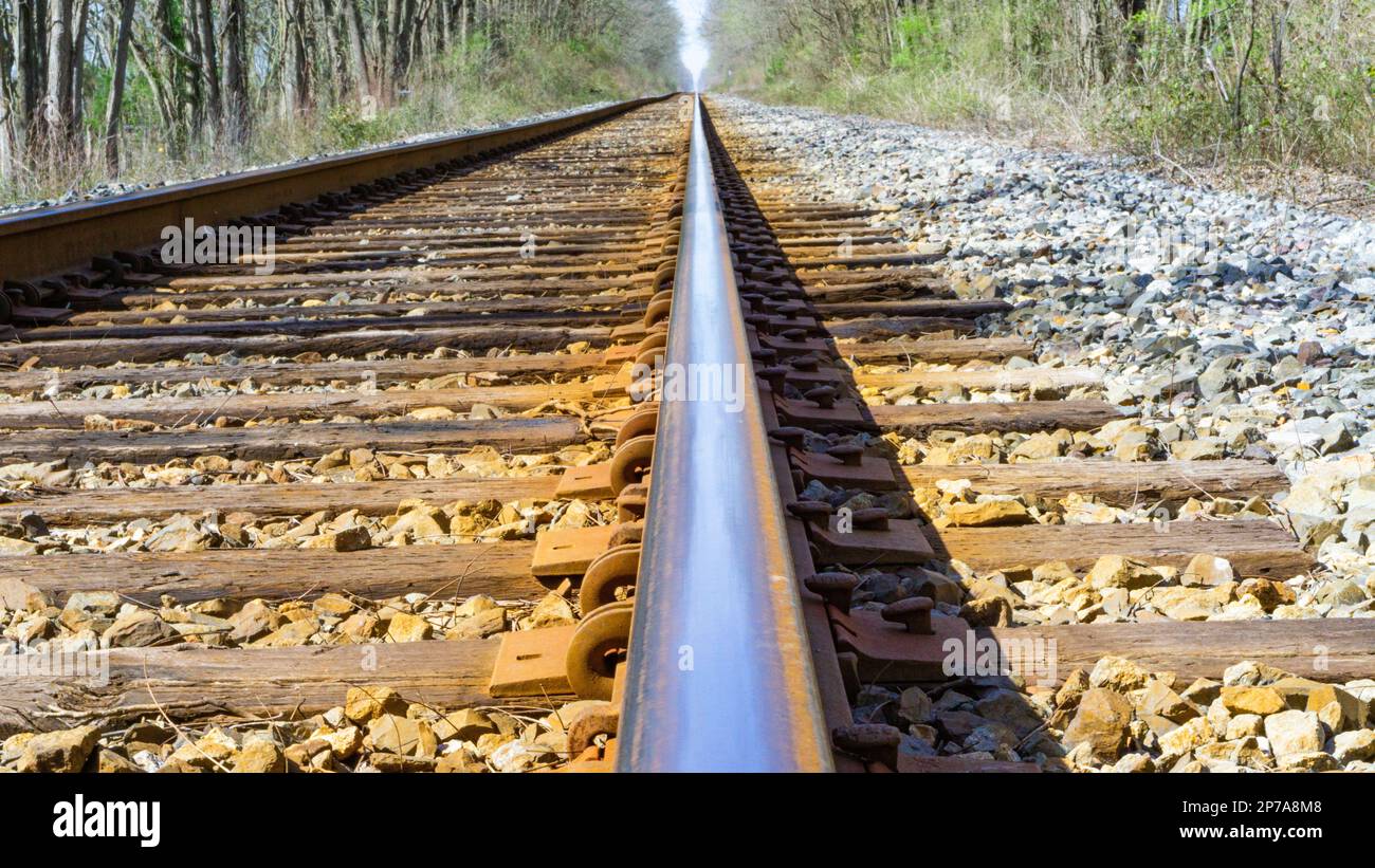 Train Tracks in the Country Stock Photo