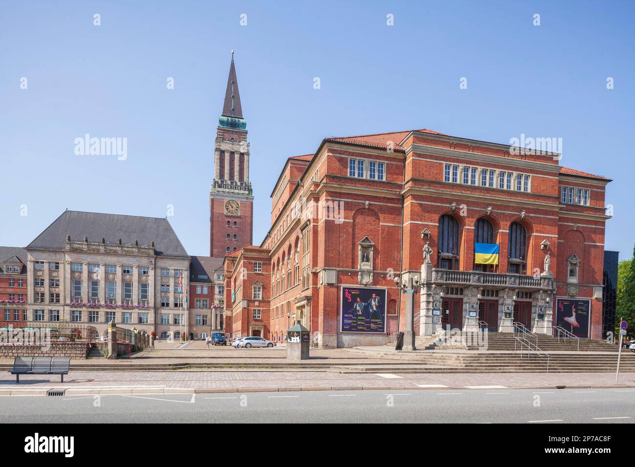 City Hall, City Hall Tower and Opera House, Kiel, State Capital