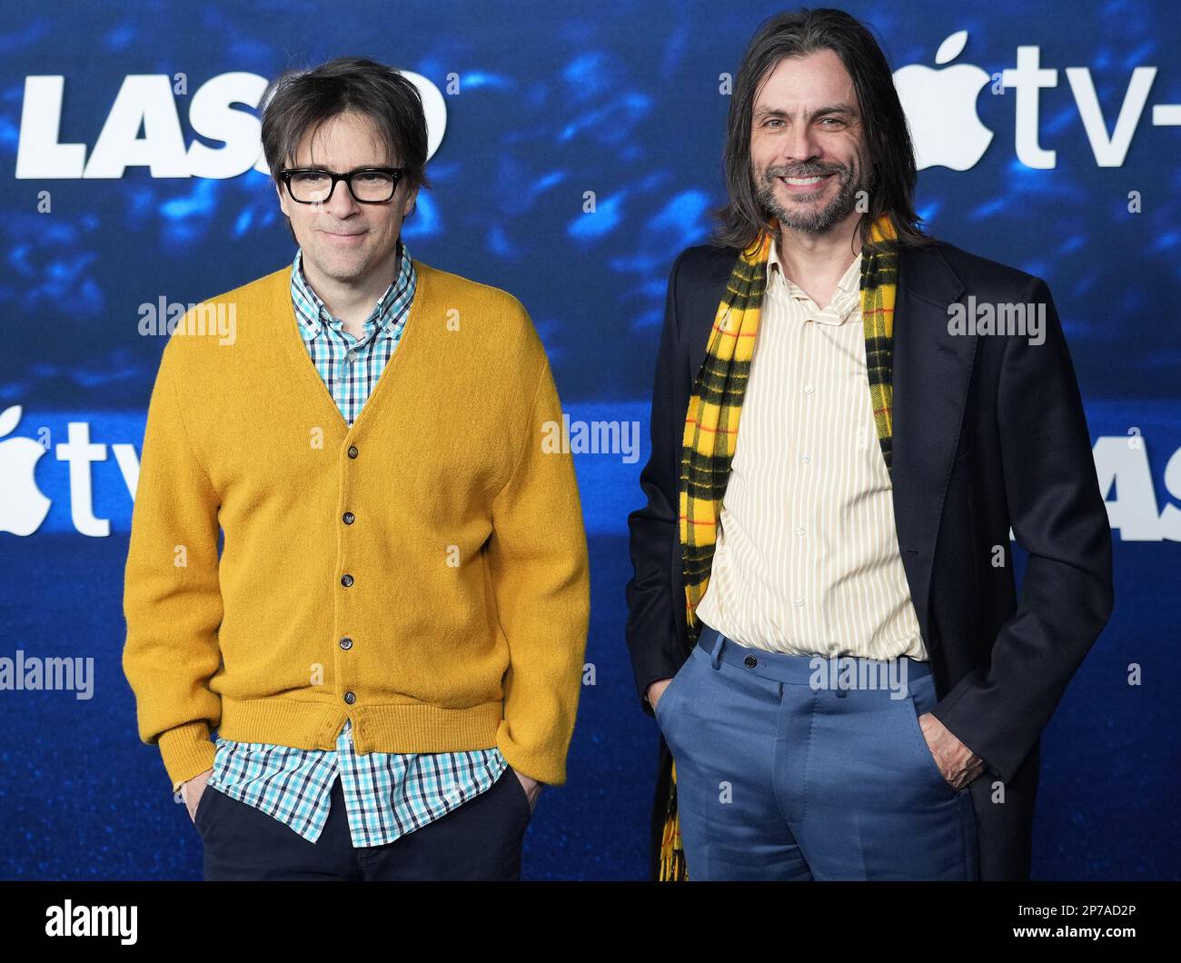 (LR) Weezer Rivers Cuomo and Brian Bell at the Apple Original Series