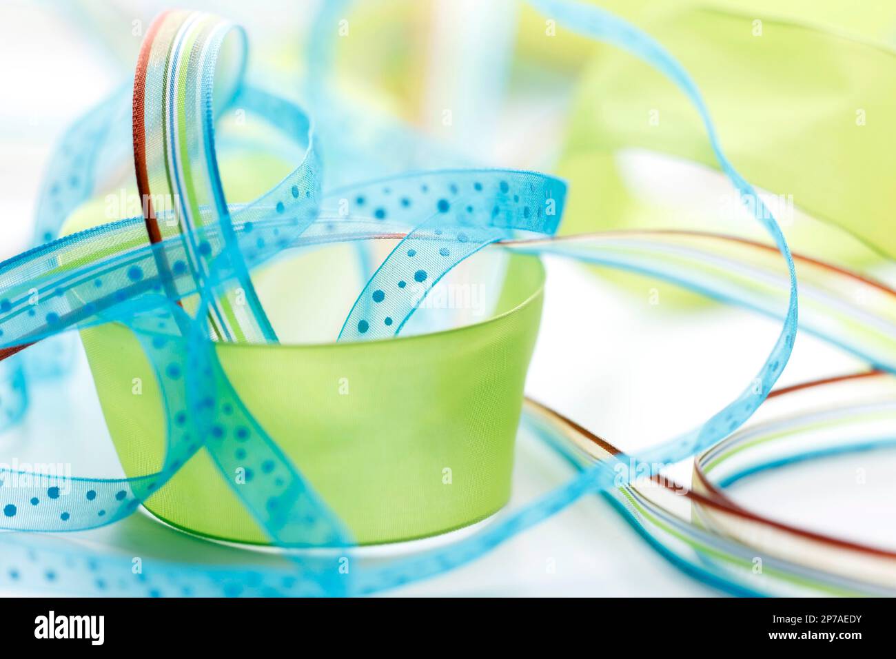 Colourful bows for gifts Easter Stock Photo