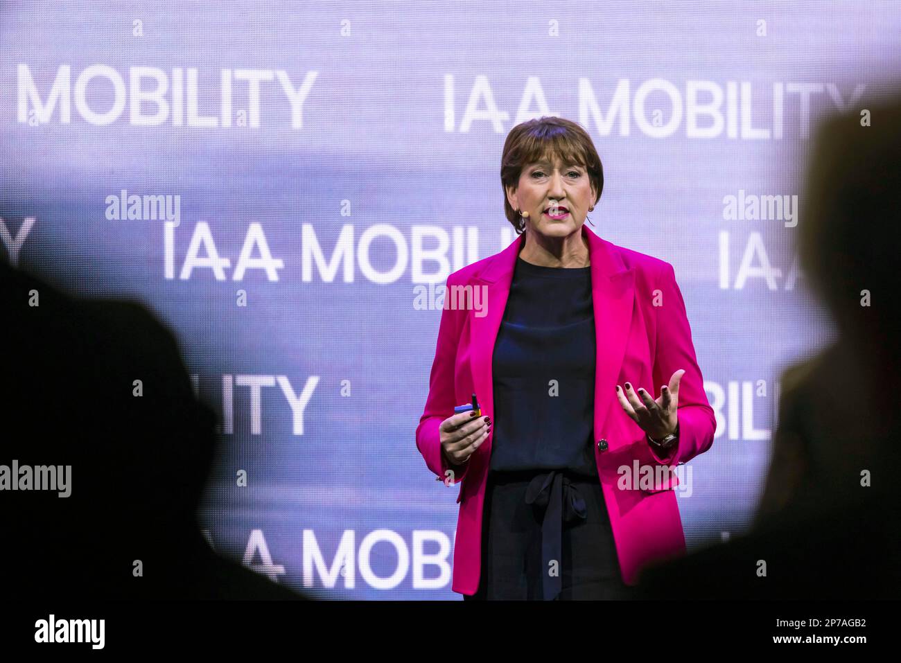 Hildegard Mueller, VDA President, German Association of the Automotive Industry, IAA MOBILITY mobility show, Motor Show, Munich, Bavaria, Germany Stock Photo