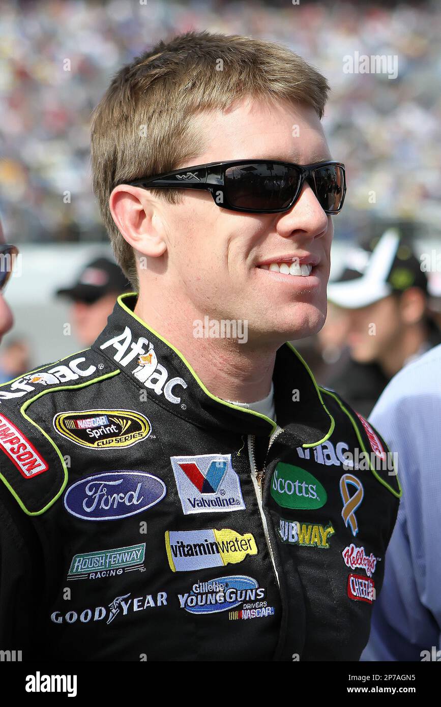 Stock car driver Carl Edwards during warm ups for the 2010 Daytona 500 ...