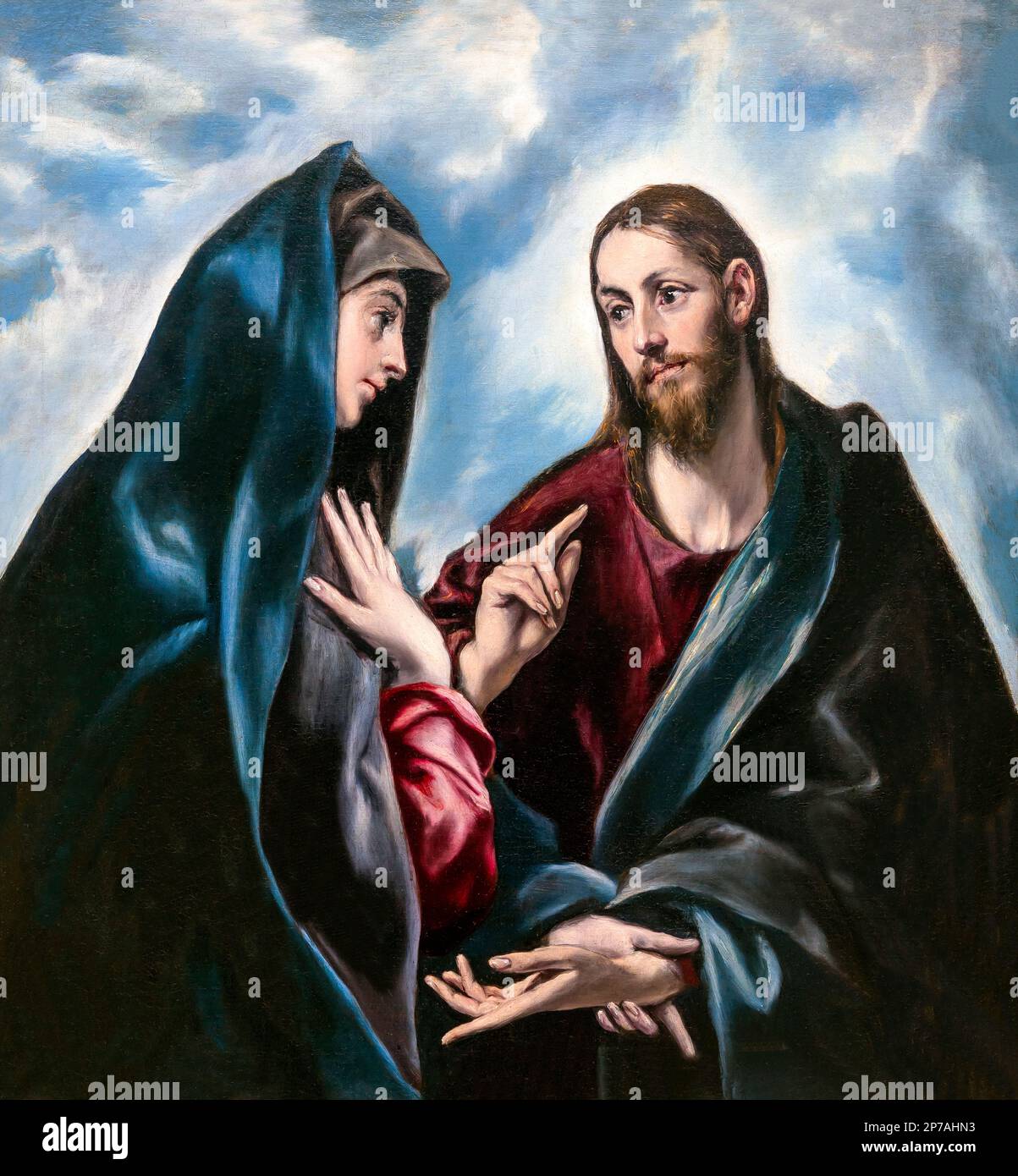 Christ Taking Leave of His Mother, El Greco, circa 1585, Art Institute of Chicago, Chicago, Illinois, USA, North America, Stock Photo