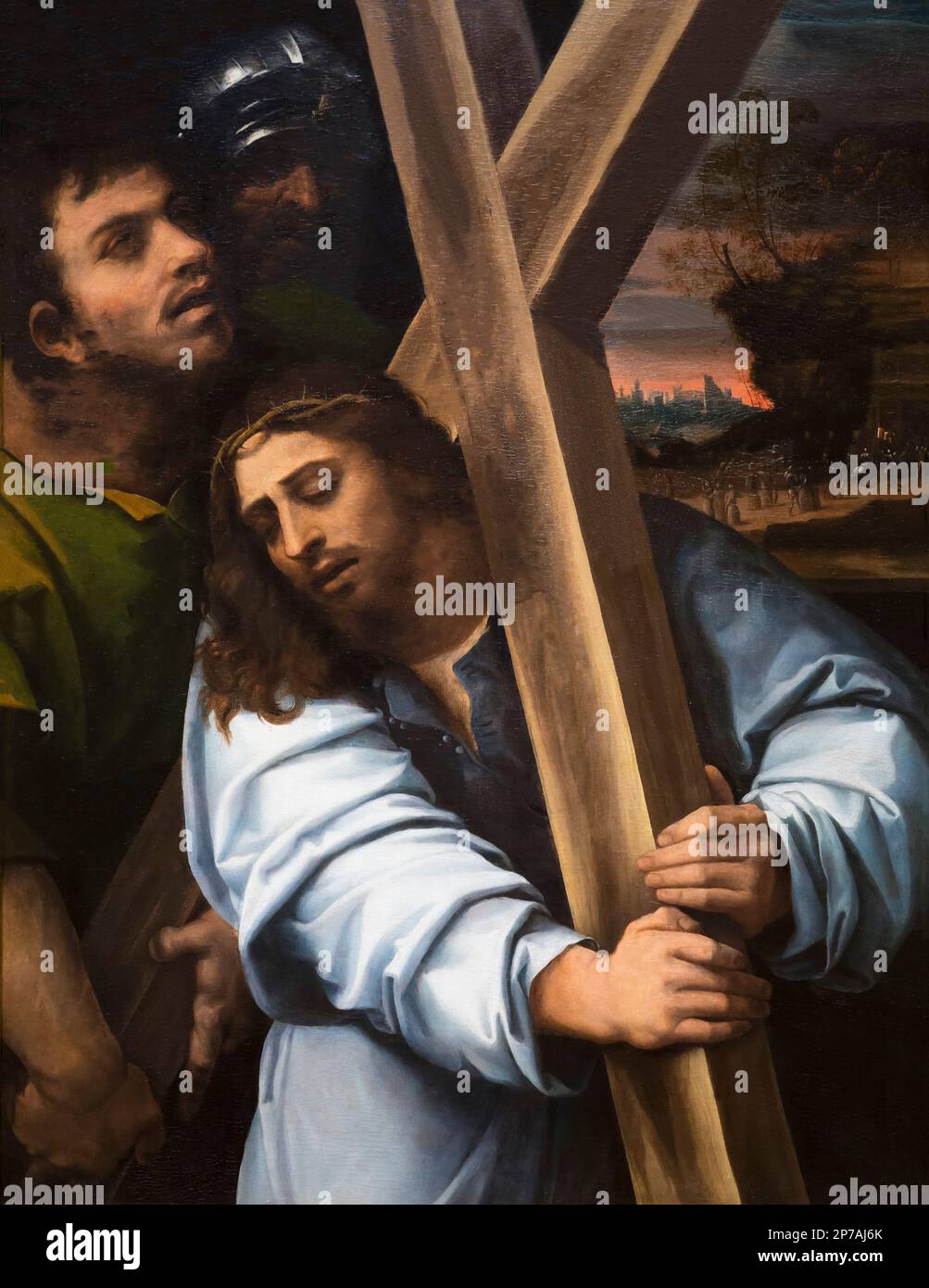 Christ Carrying the Cross, Sebastiano del Piombo, 1515-1517, Art Institute of Chicago, Chicago, Illinois, USA, North America, Stock Photo