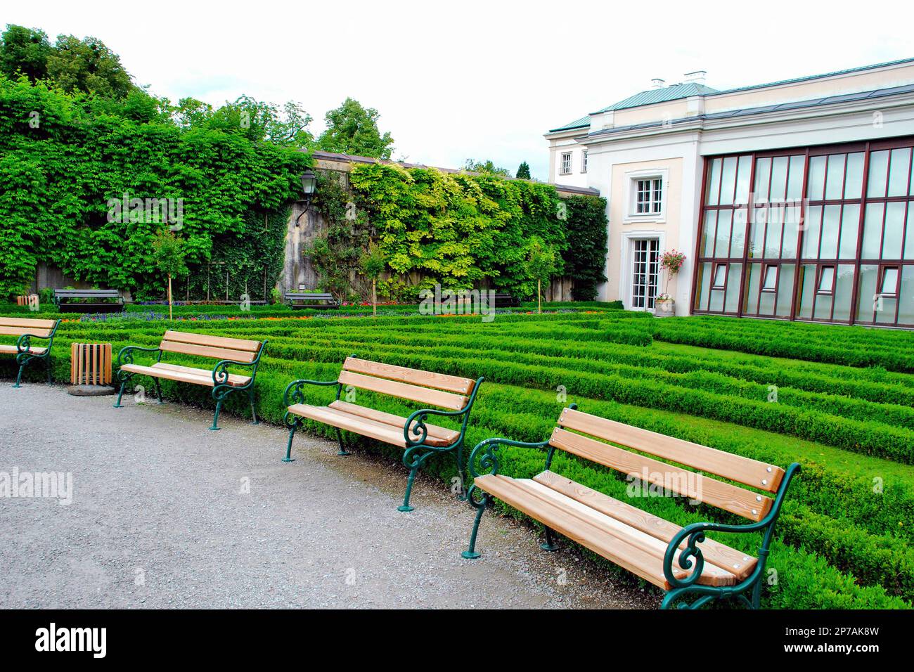 Mirabell Garden & Palace, built in 1606 by prince - archbishop Wolf Dietrich for his beloved Salome Alt, located at Salzburg, Austria, Europe Stock Photo