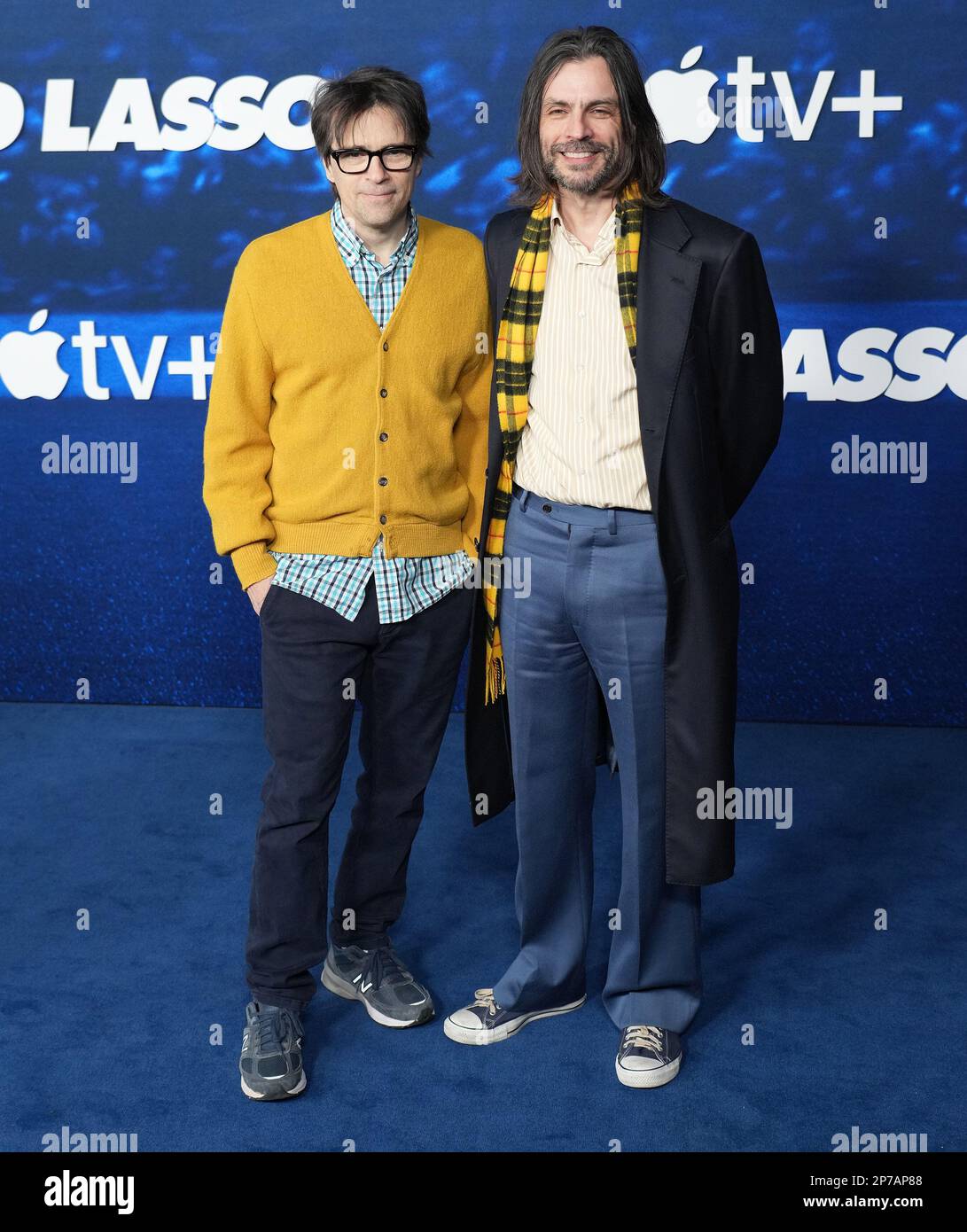 (LR) Weezer Rivers Cuomo and Brian Bell at the Apple Original Series
