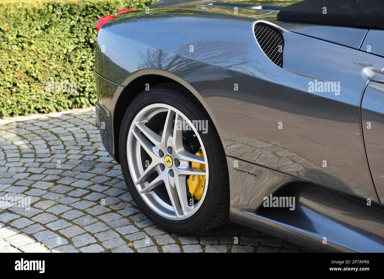 Ferrari alloy wheel, Germany Stock Photo Alamy