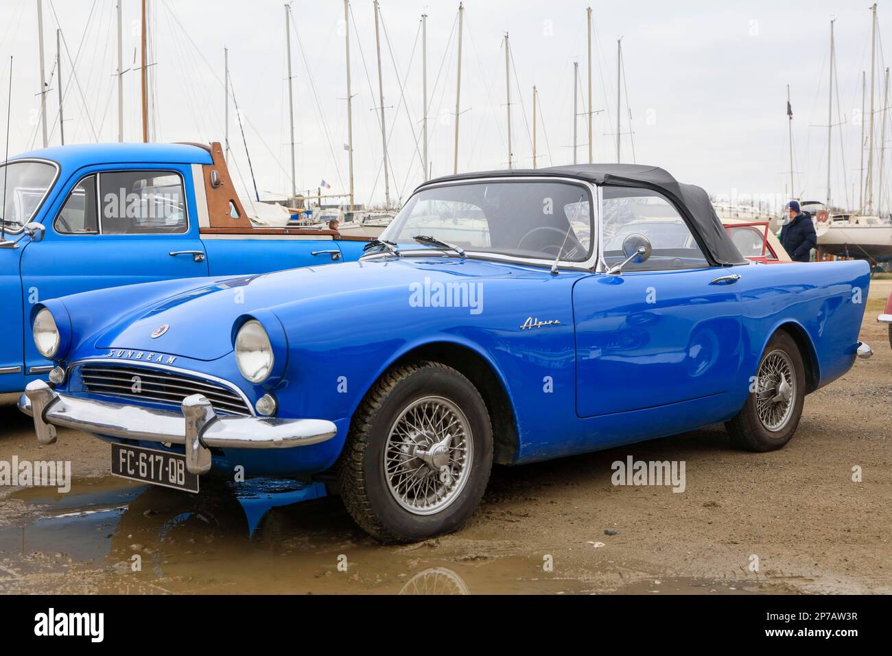 Sunbeam Alpine Convertible, Classic Car Meeting, Plougastel-Daoulas, Finistere, Brittany, France Stock Photo